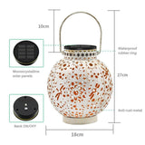 Outdoor Garden Light Hollowed Out Shadow Lantern Hanging Powered Lamp Garden Landscape V1294-YM0721-10143568