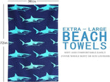 4 Pack Oversized Thin Beach Towels, Quick-Dry Swim Travel Towels for Adults, Poolside, Camping V1189-LC-AMZ-00281