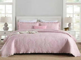 100% Cotton Embossed Blush Rose Coverlet Bedspread Set V745-MMPAC061114Q13U