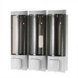 CHUANGDIAN Manual Soap Dispensers with Double Sided Foam Tape Wall-mounted Three Chamber Box V1294-YM0901-H23231W