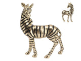 Resin Zebra Statues Gold Vivid Slip Resistant Compact Simulated Animal Statues for Home Decoration V1294-YM0703-3115230046711