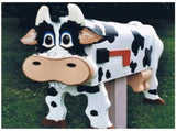Solar Fireflies Cow - Whimsical Animal Garden Decor with Nighttime Glow, Rustic Farmhouse V1366-AZ2-W-16517