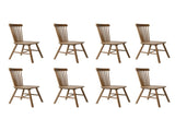 Levede 8x Dining Chairs Kitchen Windor Oak CH1035-2-OAX4