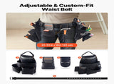 Tool Belt, 18 Pockets Professional Tool Pouch for Men, Heavy Duty Adjustable Utility Belt Detachable V952-GJYDKXZYKSYBRCQ0J001V0