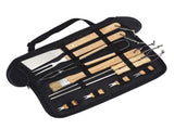 10PCS Grilling Tool Set Stainless Steel with Wood Handle Grill Utensils for Picnic Barbecue V1294-YM0703-3111230013311