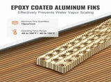 20"x 20" Heat Exchanger Water to Air 3-Row 3/8" Copper Ports 242 Fins V952-CPGSHRQ202001R9UUV0