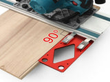Track Saw Square Guide for Guide Rail, 90 Degree Right Angle Guide with Edge Support,Compact V1192-AZ-W-8159