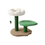 CATIO 2 Level White Camelia Flower Cat Scratching Tree V390-C7086