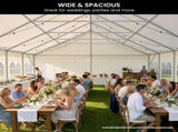Wallaroo 7x12m Outdoor Event Marquee Gazebo Party Wedding Tent - White GAZ-CPT-712-YSN
