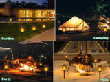 Solar Torch Light with Flickering Flame for Decorations Solar Lights Outdoor for V1107-124-92340-BLK1-12PACK