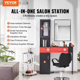 Salon Station, Wall Mount Barber Salon Station for Hair Stylist, Beauty Spa Furniture Set, 1 Storage V952-SLJSLJJTZS002VRD7V0