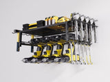 CARLA HOME 2-Tier Power Tool Rack Organizer Wall Mount with Drill Holder & Wrench Hooks for Cordless LSB-36223