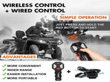 2500LBS Electric Winch Wireless Remote Synthetic Rope Wireless Remote ATV UTV BOAT V211-AUEB-ZEEW005N