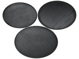 3Pcs/Set 30cm 27cm 24cm Diameter Round Black Wooden Tray Tableware Dessert Fruit Tray for Home Hotel V1294-YM0901-3118210231511