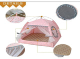 Cat Princess Indoor Tent House Pet Dog Cute Floral Cave Nest Bed Portable Dog Tents V1370-AZ4-11231