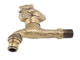 Antique Carved Faucet Bronze Copper Carp Retro Anti Rust Outdoor Garden Tap for Toilet G1/2in V1294-YM0717-3112220066811