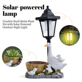 Creative Cute Duck Resin Flower Pot Solar Outdoor Light, Courtyard and Garden Decorative V1265-AU-LD-055