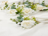 White Ivory Rose Wrist Corsage, Set of 6, Wedding Bridal Flower Corsage Hand Decor for Prom Party V1258-DP02-WO-561