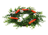 Carrot Plant Wreath Spring Summer Green Leaf Flower Artificial Wreath for Holiday Wall Decoration V1294-YM0901-3115250001411