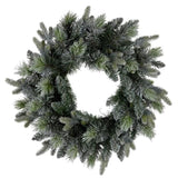 Christabelle 61cm Christmas Wreath Snowy Stamford Spruce with Coloured LED Lights Front Door De 112_NATSS61