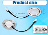 2pcs Range Light Bulbs, Stainless Steel Range LED Light Replacement Recessed Kitchen Range V1189-LWWAL-20260325-00076