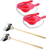 2 Pack Large 3-Inch Toilet Flapper with Toilet Handle Replacement Compatible with TOTOTHU004-CP Trip V1258-DP02-C-824
