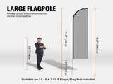 Feather Flag Pole Kit, Swooper Flag Pole Set 16.3 ft, Sign Flag Poles for Business Advertising Flags V952-QGYMQJGZ45M1ZIWYGV0