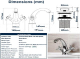 Faucets - Vintage Bathroom Faucets - Basin Faucets - Suitable for vintage bathroom basin faucets, V1188-MS-313-0484