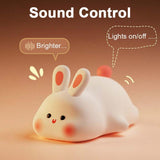 Night Lights Rabbit Light New Cute Silicone Baby Animal Night Lamp Rabbit Night Light For Kids 3 V1370-AZ4-17413
