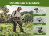 Steel Wire Grass Trimmer Head for 5mm Aperture, Upgrade String Trimmer Replacement Head, V1192-AZ-W-24112