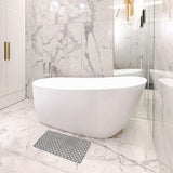 Non-Slip Shower Mat Grey Practical Hollow Design for Bathing 1Pc V1370-AZ4-14862