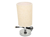 Bedside Touch Lamp Modern Stylish Linen Fabric Shade 3 Speeds Touch Dimming Nightstand Lamp V1294-YM0901-3119240046711