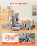Modular Play Couch, Sectional Toddler Sofa with Armrests, 28D Sponge & Short Pile, Convertible V952-ZHETSF14JTHSOMUNU001V0