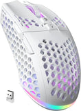 SOLAKAKA SM600 Honeycomb Shell Gaming Mouse Wireless,white V1300-SM600-WHITE