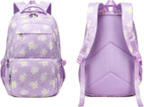 Backpack with Lunch Box for Teenage Girls Little Daisy School Book Bag and Lunch Bag Set for Kids V1258-DP02-C-627