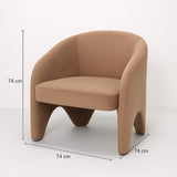 Interior Ave - Nova Sculptural Accent Chair Velvet Chocolate V355-IA-AC-NC