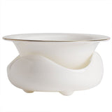 Porcelain Ceramic Tea Strainer with Stand Holder, Chinese Kung Fu Tea Filter Colander for Home, V1369-AZ3-W-17089