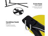 Gardeon Hammock Chair with Steel Stand Hanging Outdoor Tassel Grey HM-CHAIR-TASSEL-GREY-X