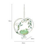 Hanging Green Heart-Shape Birdfeeder V637-24855BRD