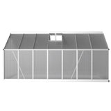 Green Fingers Greenhouse 4.2x2.5x1.95M Aluminium Polycarbonate Green House Garden Shed GH-ALU-C-422X250-AB