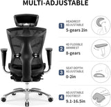 Sihoo Ergonomic Office Chair V1 4D Adjustable High-Back Breathable With Footrest And Lumbar Support V255-SIHOO-V1-001-GY