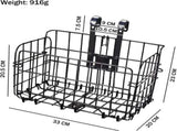 Foldable Bicycle Basket Removable Metal Mesh with Quick Release V1188-MS-708-027