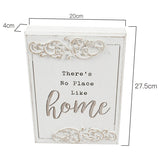 Wood-carved 'No Place Like Home' Wall Art 20x27cm V637-90299HOM