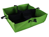 4-Grid Environmentally Friendly Seedling Bag NonWoven Square Plant Growth Bag for Outdoor V1294-YM0901-3111210137311