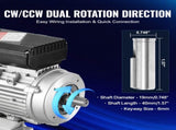 2.2KW Electric Motor 2800 rpm, AC 220240V 13.8A, 90L, B3 Frame, Air Compressor Motor Single Phase, V952-TYJLIECDJ3452ZCTTV7