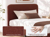 Artiss King Single Bed Frame with Headboard, Faux Linen Fabric Brown BFRAME-H-VIC-KS-BR-AB