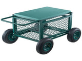 Rolling Garden Cart with Seat, Metal Rolling Garden Work Seat with Wheels, Supports up to 181 kg, V952-KYDHYZYZXCWKUET6P001V0