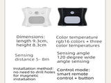 3PCS Smart Home Atmosphere Set White USB Rechargeable Camera Humidifier & 2pcs White RGB Motion V888-ELOSUNG53410