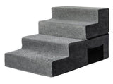 Pawz 4 Steps Pet Stairs Dog Ramp High Density Foam Grey PT1290-4