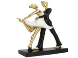 Romantic Couple Dancing Sculpture Decoration Resin Elegant Couple Ballet Dancer Statue Figurine V1294-YM0706-3115230054811